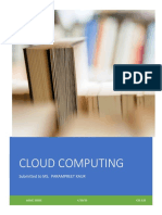 Cloud Computing: Submitted To MS. PARAMPREET KAUR