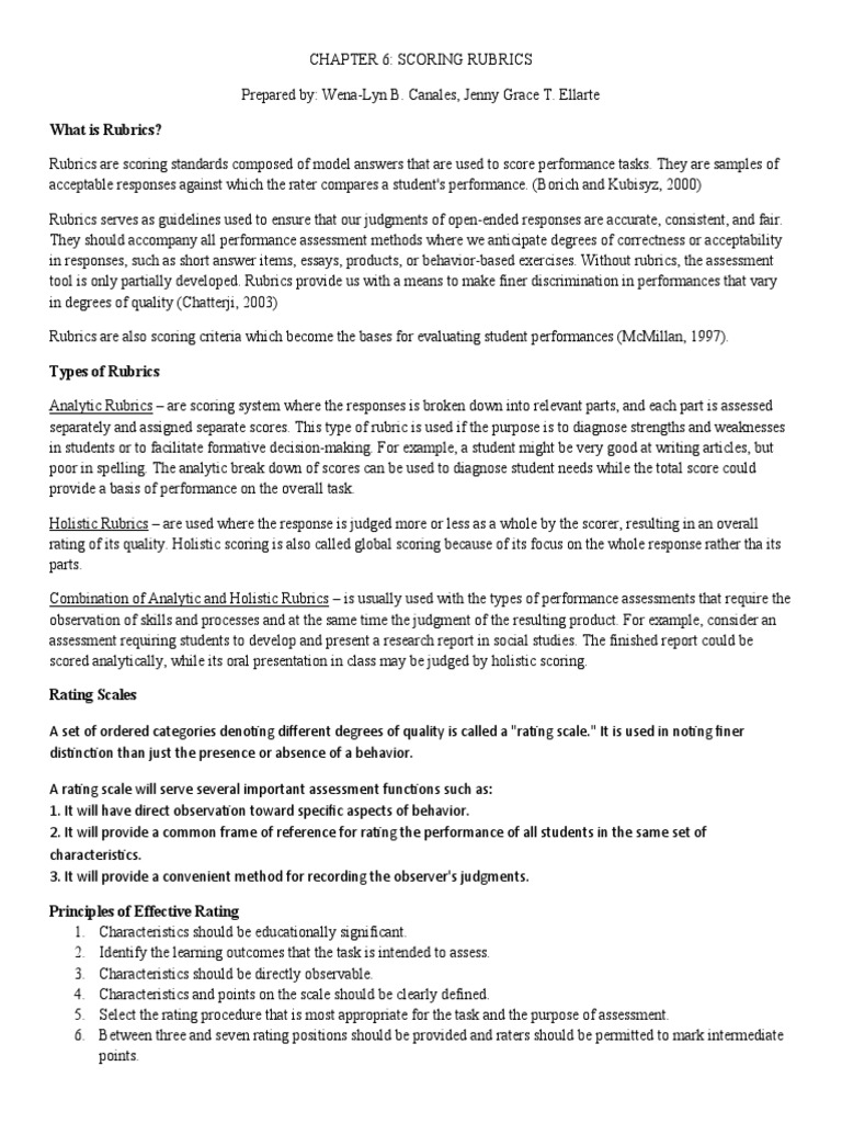 What Is Rubrics? | PDF | Rubric (Academic) | Educational Assessment