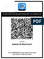 Scan With Mysejahtera App To Check-In: Salbiah BT Mohd Sarif