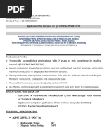 Asnt Level Ii - NDT In: Application For The Post Of: QC PIPING INSPECTOR