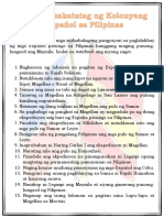 Ang Pagkakatatag NG Kolonyang Español Sa Pilipinas PDF