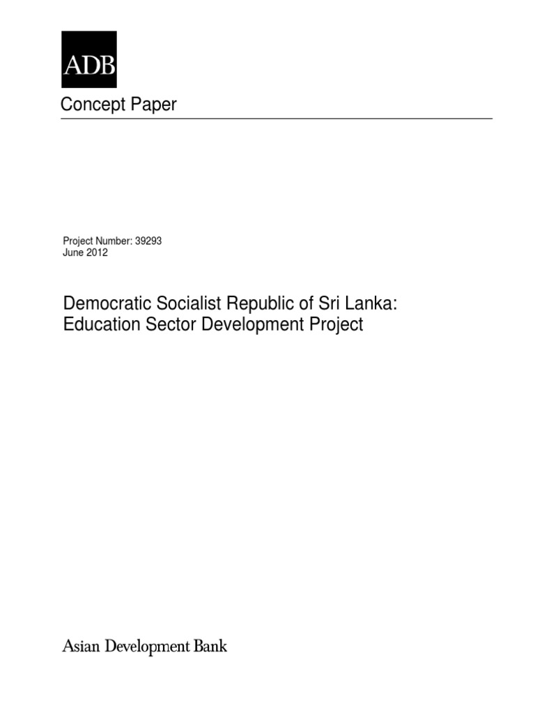 Concept Paper: Project Number: 39293 June 2012 | PDF | Asian ...