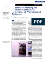 Guidelines For Assessing The Particulate Containment Performance of Pharmaceutical Equipment