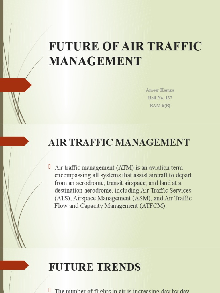 Future Trends in Air Traffic Management | PDF | Air Traffic Control ...