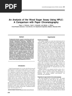 An Analysis of The Wood Sugar Assay Using HPLC PDF