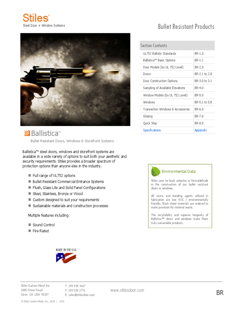07 Bullet Resistant 0311 | PDF | Door | Window