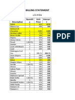 S&R - Billing Statement