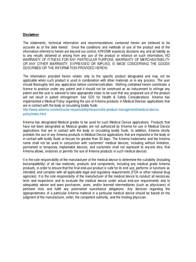 Disclaimer EN 2014 PDF Medical Device Government