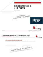 Distribution Expense As A Percentage of COGS: Sample Content & Da TA