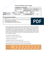 COMSATS University Islamabad, Lahore Campus: Assignment II - FALL2020