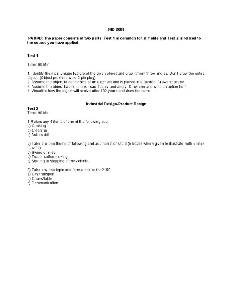 Design Aptitude Test Guide | PDF