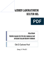 Manajemen Laboratorium Kultur Sel (DR Tjandrawati)