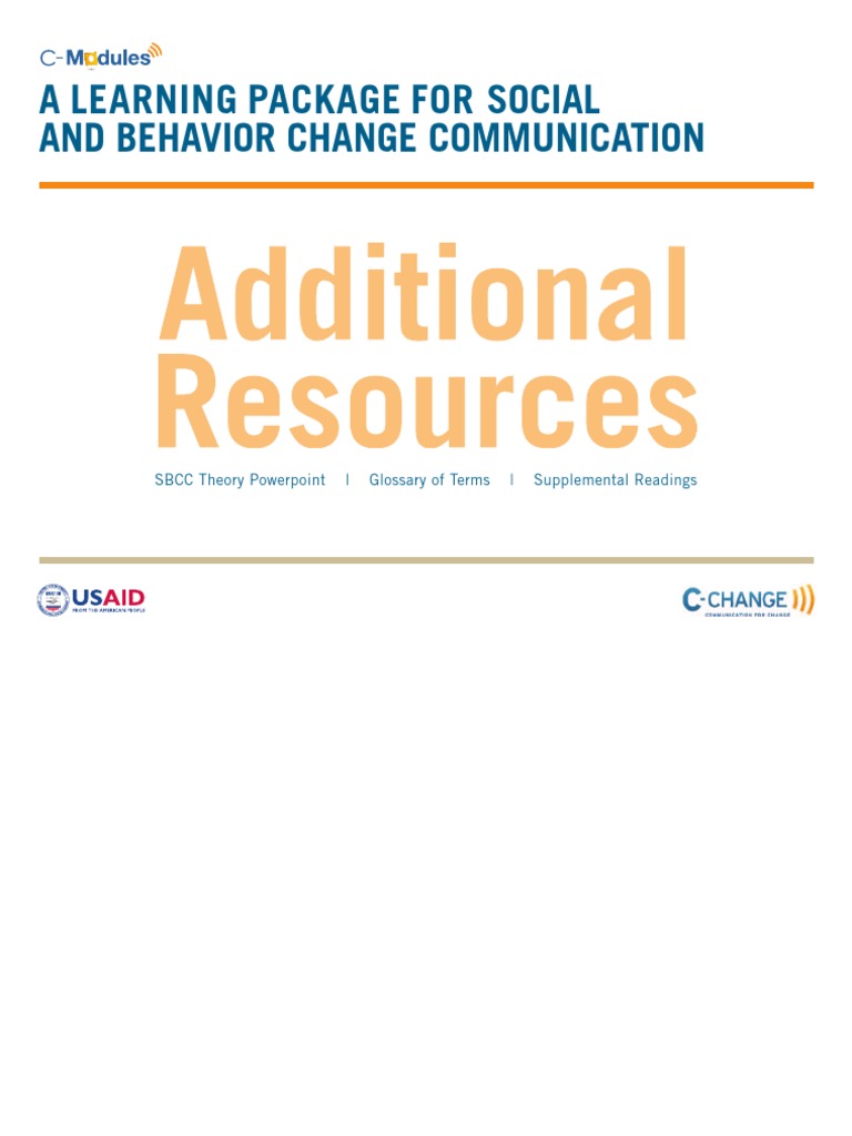 Social Behavior Change Communication Guide | PDF | Behavior | Attitude ...