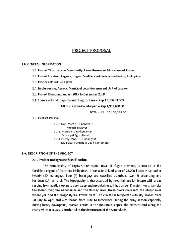 Lagawe Community Resource Management Project | PDF | Forestry | Agriculture