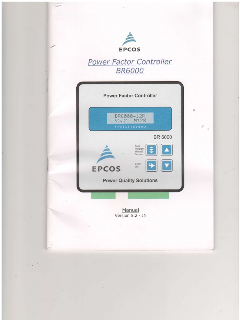 คู่มือควบคุมปัจจัยกำลัง BR 6000 | PDF | Electrical Engineering ...