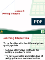 Chapter 6, Lesson 3: Pricing Methods