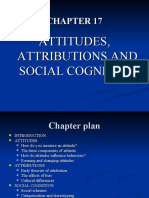 Attitudes, Attributions and Social Cognition