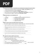 Vocabulary 1: Choose The Correct Answer To Show That You Have Understood The Meaning of The Words in Italics