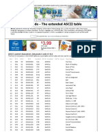 ASCII Code The Extended ASCII Table: Ascii Art HTML Symbol HTML Color Names