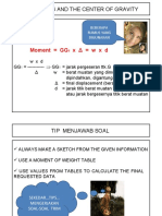 Centroids And The Center Of Gravity: Moment = GG X Δ = W X D