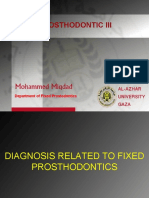 Fixed Prosthodontic Iii: Department of Fixed Prostodontics