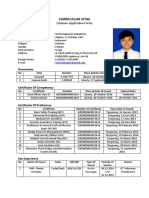 CURRICULUM VITAE Seaman Application Form PDF