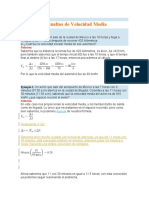 Ejercicios Resueltos de Velocidad Media