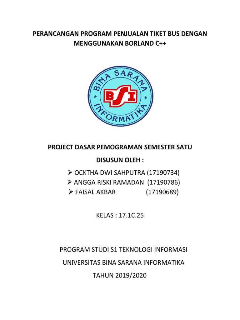 Program Penjualan Tiket Bus C++ | PDF