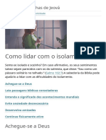 Como Lidar Com o Isolamento Social