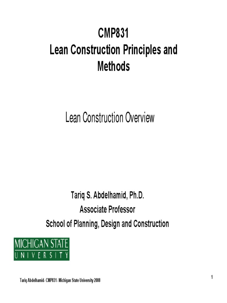 Lean Construction - Introduction | PDF | Economic Sectors | Production ...