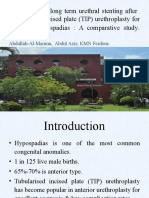 Overnight and Long Term Urethral Stenting After Tubularized Incised Plate (TIP) Urethroplasty For Anterior Hypospadias: A Comparative Study