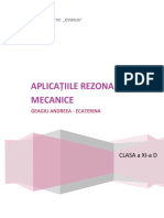 Aplicatiile Rezonantei Mecanice