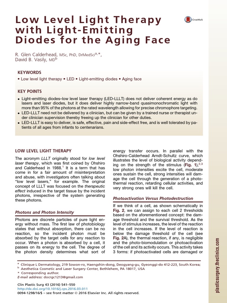 LED Low Level Light Therapy for Aging | PDF | Laser | Light Emitting Diode