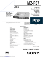 Service Manual: Portable Minidisc Recorder