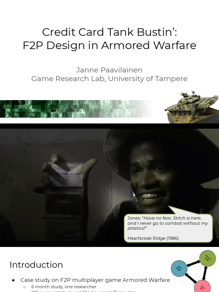 Credit Card Tank Bustin - F2P Design in Armored Warfare | PDF ...