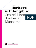 All Heritage Is Intangible:: Critical Heritage Studies and Museums