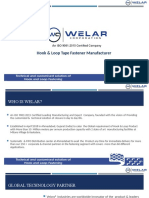 Hook and Loop Product Presentation by Welar Corporation