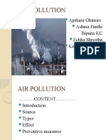 Air Pollution: Apshara Ghimire Ashma Panthi Bipana KC Echha Shrestha Kalpana Acharya