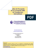 Transp. Intl Indice de Percepcion de La Corrupcion 2004