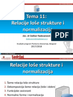 11 - BP - Relacije Lose Strukture I Normalizacija PDF