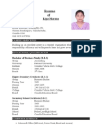 Resume of Lipa Marma for Accounting Position