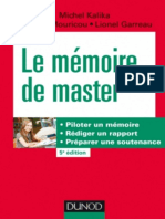 Le Mémoire de Master PDF