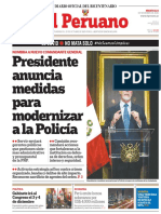 El Peruano: Presidente Anuncia Medidas para Modernizar A La Policía