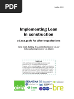 Implementing Lean in Construction: A Lean Guide For Client Organisations