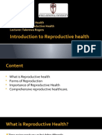 Introduction To Reproductive Health
