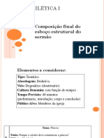 COMPOSIÇÃO FINAL DO ESBOÇO ESTRUTURAL DO SERMÃO