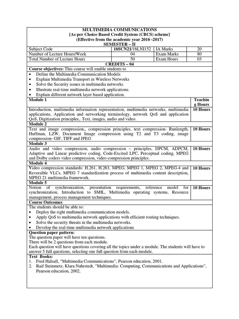 MULTIMEDIA COMMUNICATIONS As Per Choice PDF | PDF | Service Oriented ...