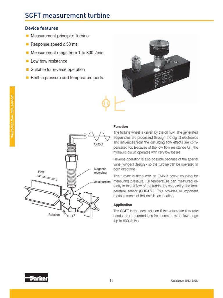 SCFT Measurement Turbine Device Features PDF Flow Measurement