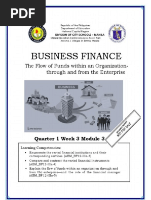 Abm Business Finance 12 Q1 W3 Mod3 Pdf Stocks Securities Finance