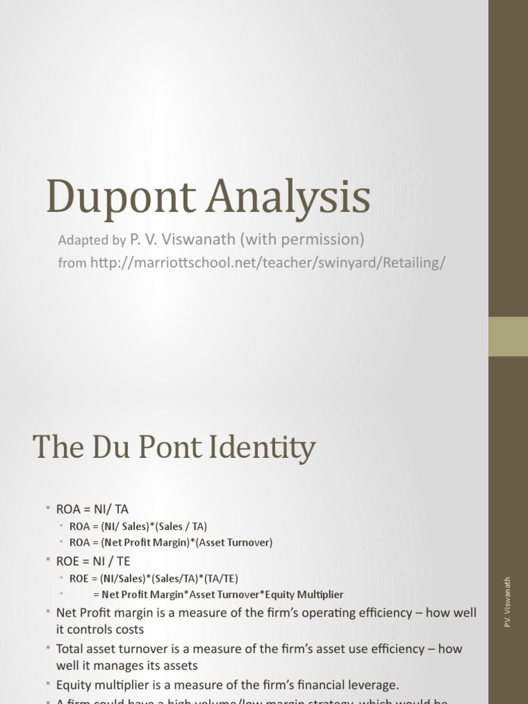 Understanding Business Performance through the DuPont Analysis Model A